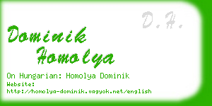 dominik homolya business card